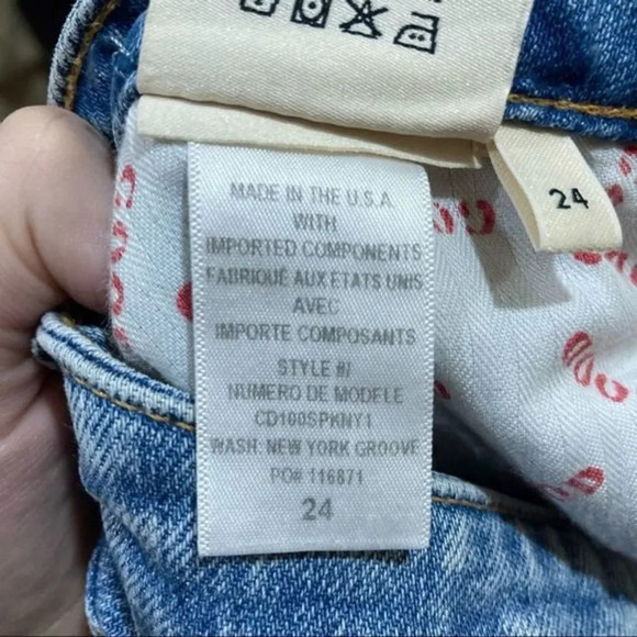 AO LA Alice + Olivia Mid Rise Skinny Jeans Embroidered Size 24 - Picture 10 of 12